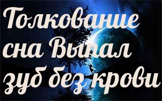 Зуб выпал без крови