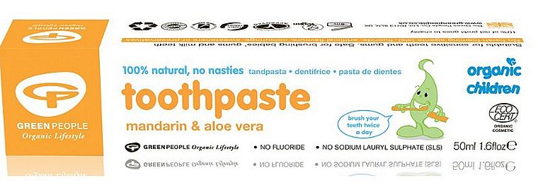 зубная паста Green People Natural Organic Children Mandarin & Aloe Vera Toothpaste