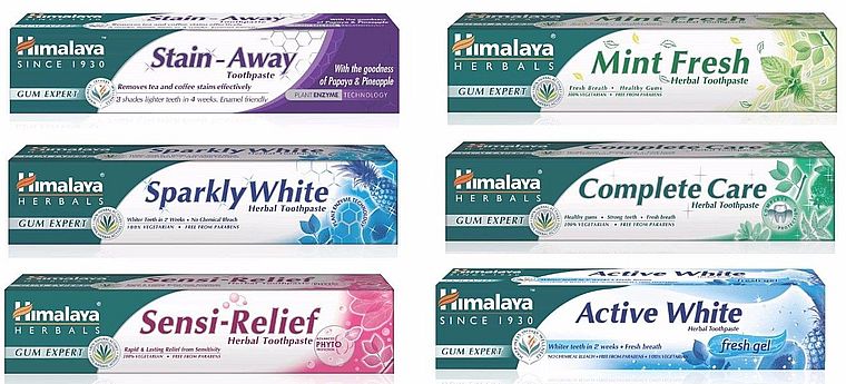 зубные пасты himalaya herbals