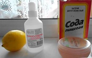 сода, лимон