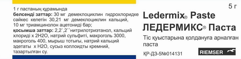 Состав пасты Ледермикс