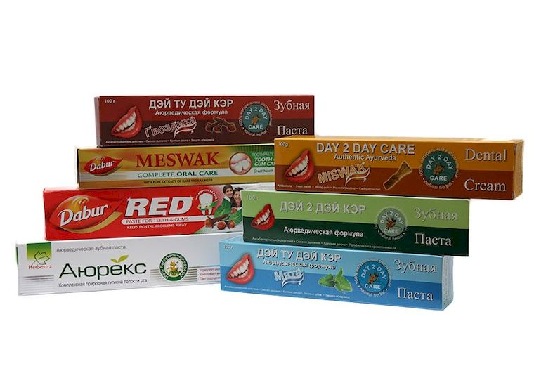 виды индийской пасты Dabur